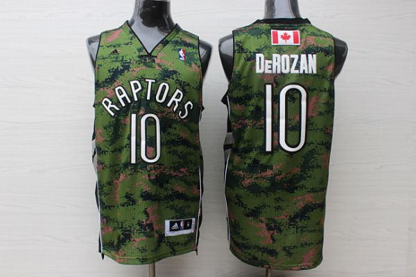 Men Toronto Raptors 10 Derozan Camo Adidas NBA Jerseys